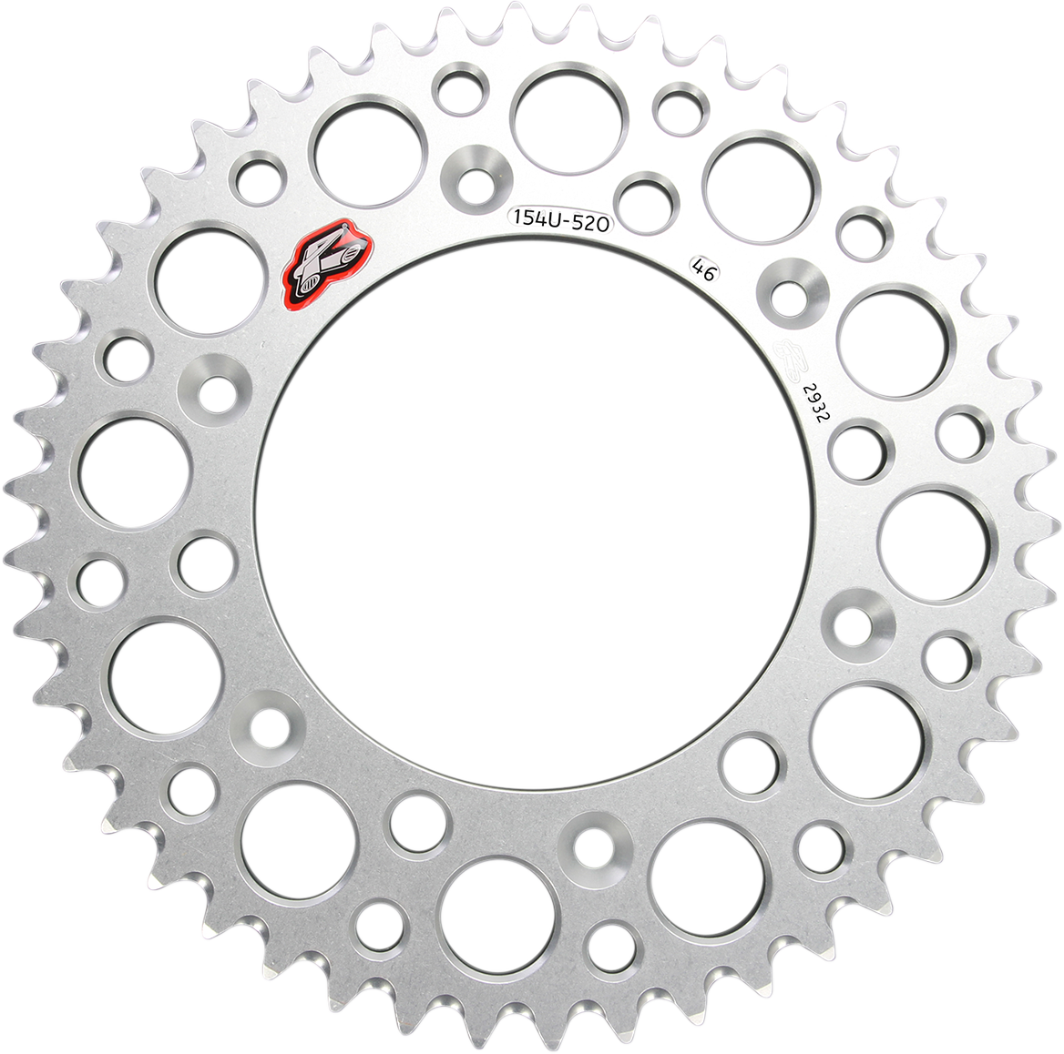 Renthal Rear Sprocket - Aluminum - 46 Tooth - Silver - Honda 46T