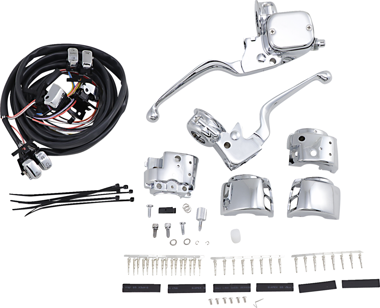 Drag specialties Handlebar Control Kit with Mechanical Clutch - 9/16" Master Cylinder - '96 - '11 Harley Davidson
