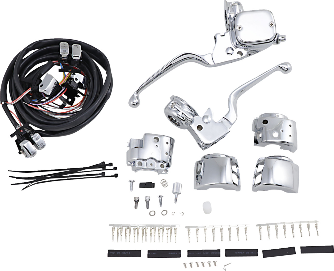 Drag specialties Handlebar Control Kit with Mechanical Clutch - 9/16" Master Cylinder - '96 - '11 Harley Davidson