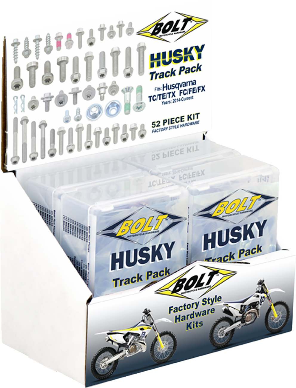 BOLT 6/PK POP DISP. TRACK PACK-HUS