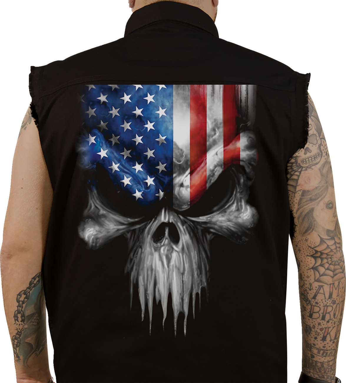 USA Skull Melt Sleeveless Shirt