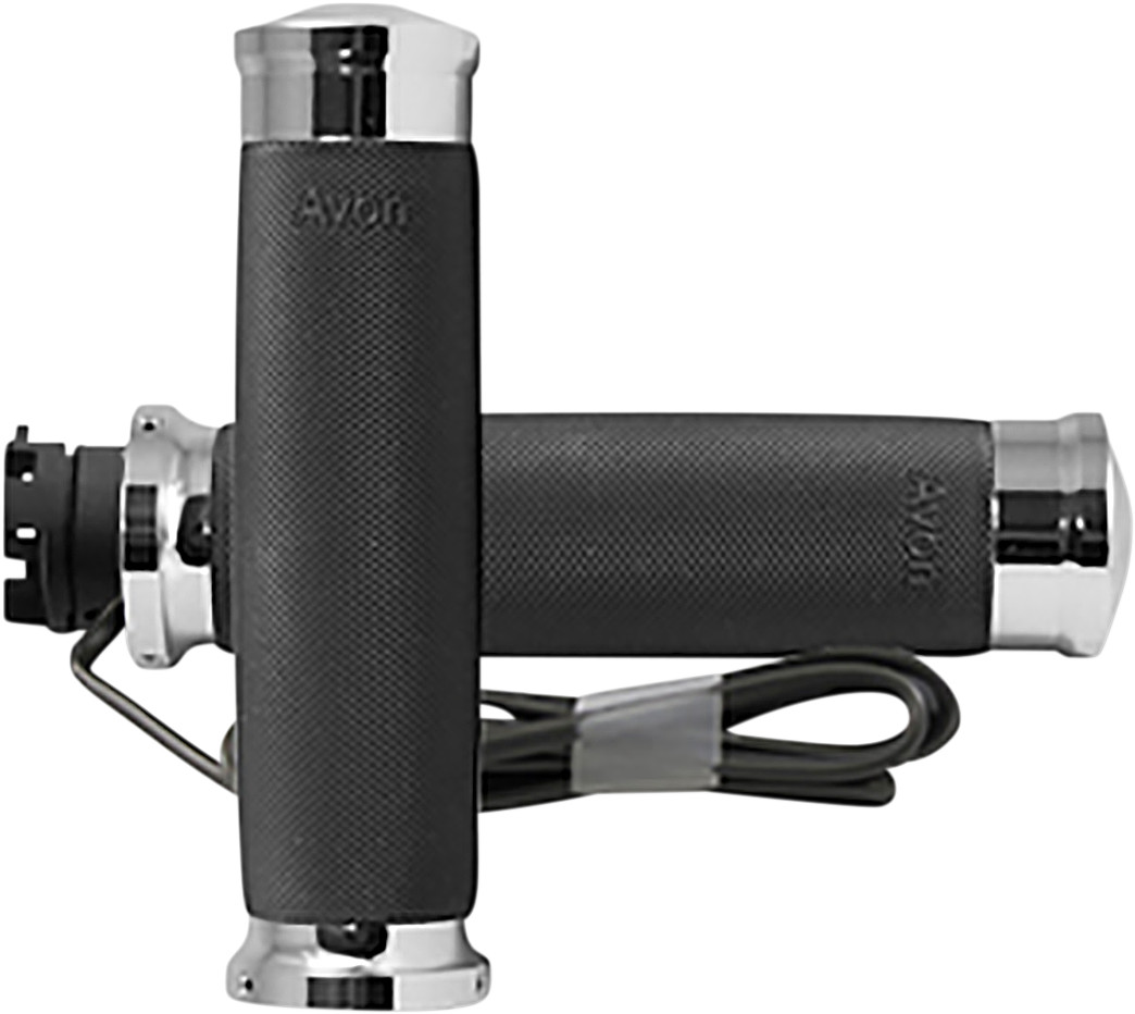 Avon grips Heated Grips - Custom Contour - Indian - Chrome
