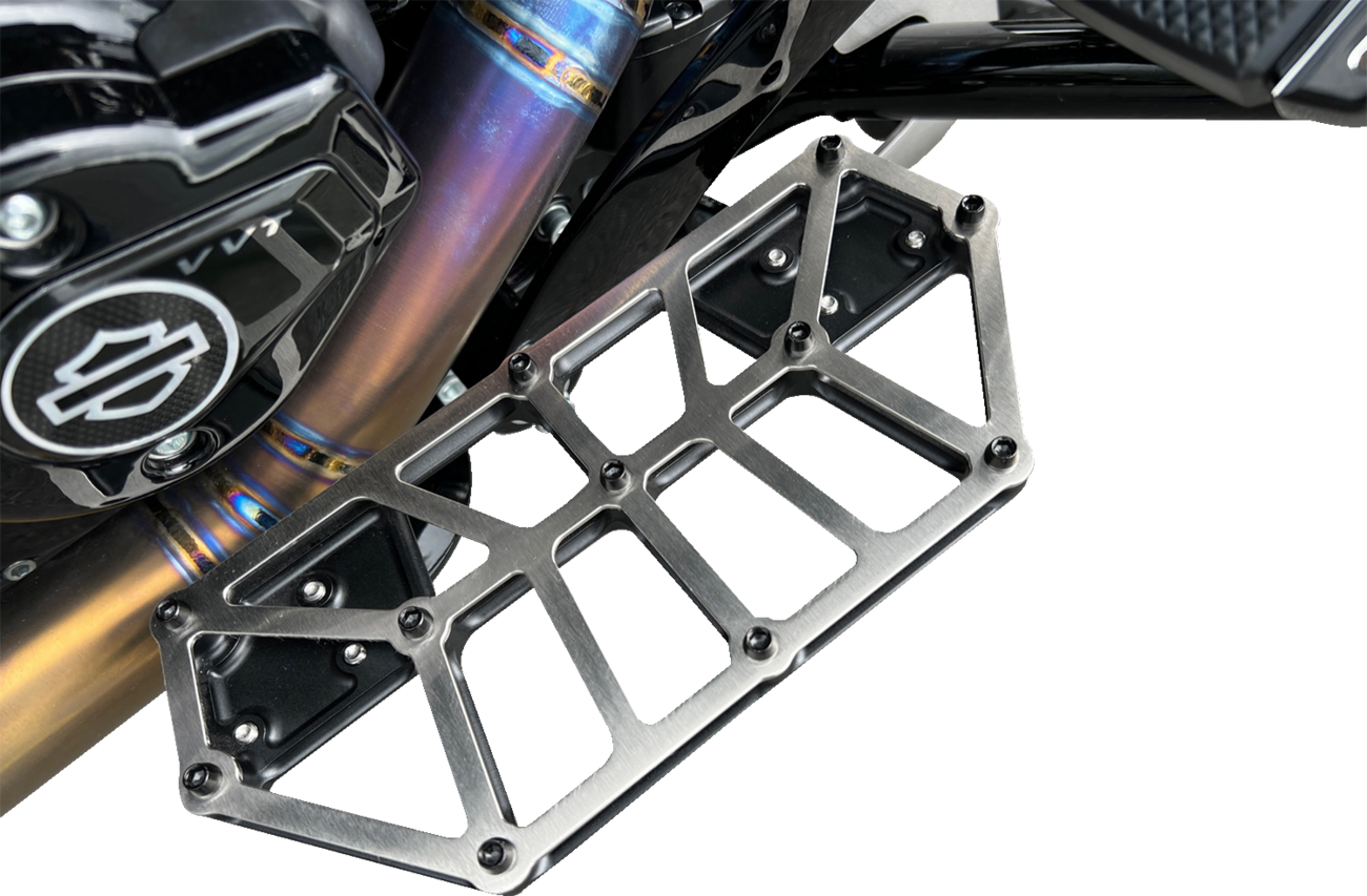 Kodlin usa NXL Floorboards - Black w/ Stainless Steel Harley Davidson