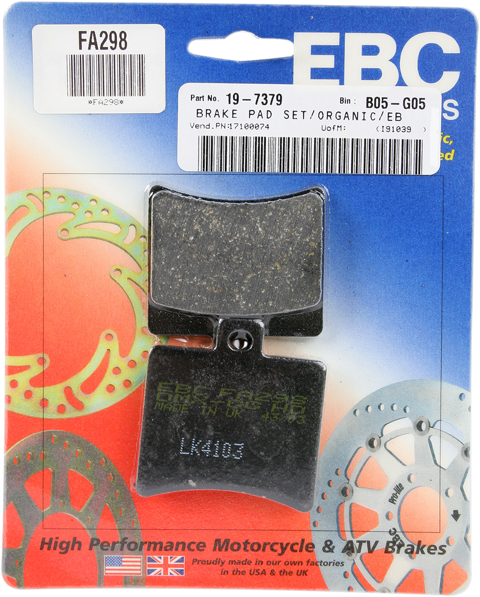 Organic Base "FA" Brake Pads