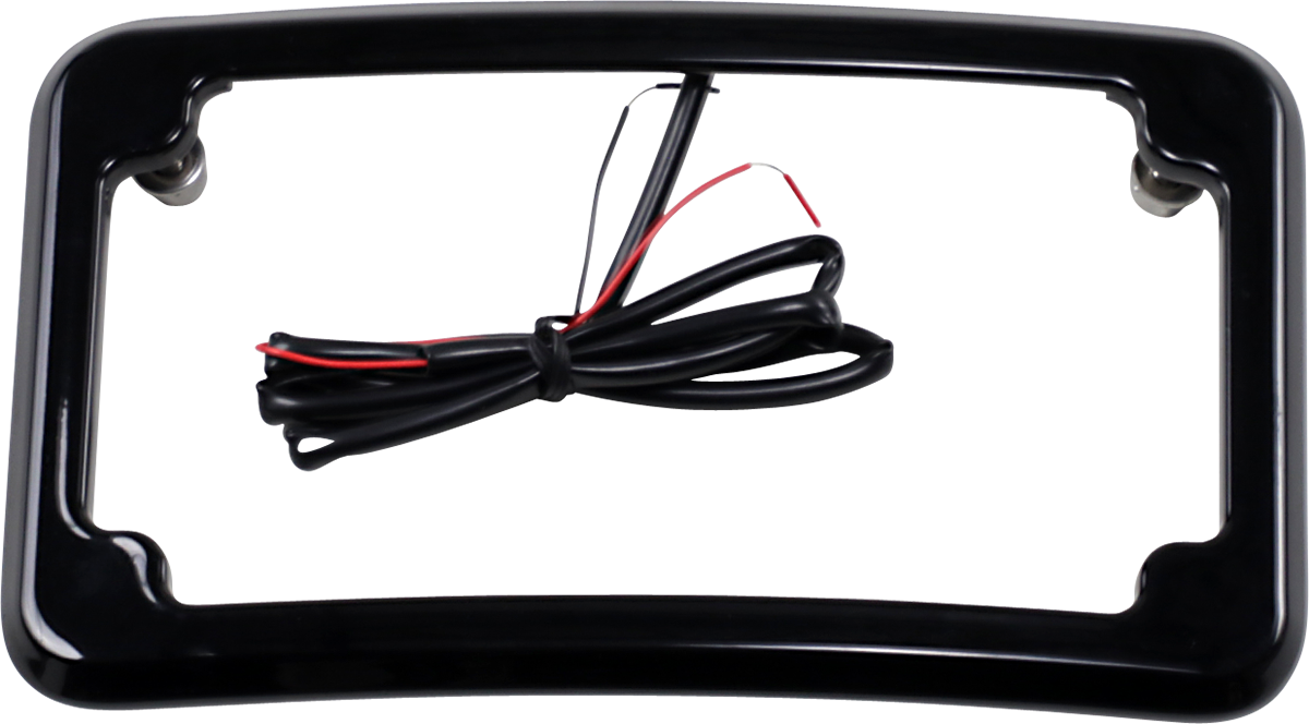 Beveled License Plate with Lights
