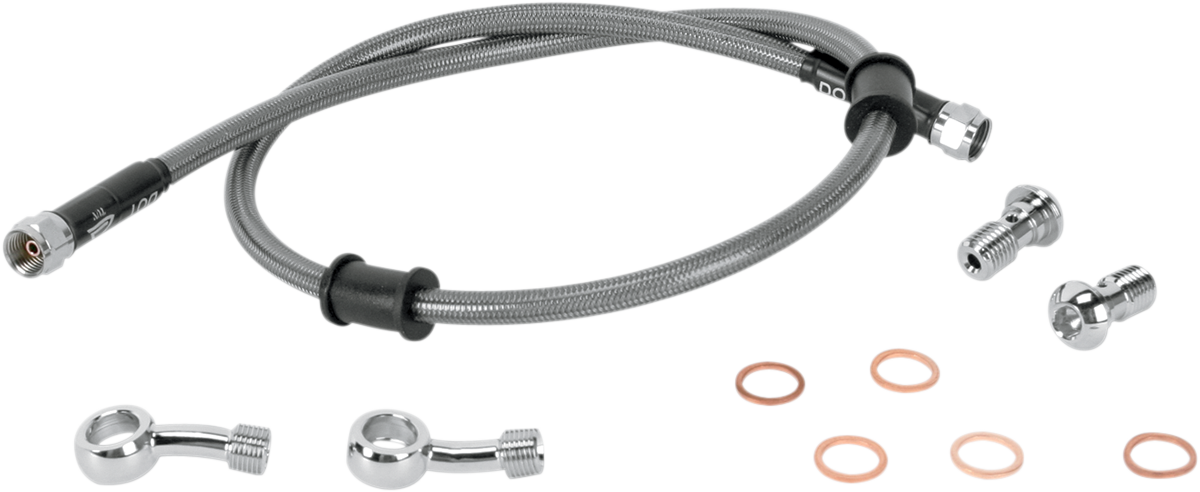Moose Racing Stainless Steel Braided Rear Brake Line Kawasaki KLR650 2008-2009