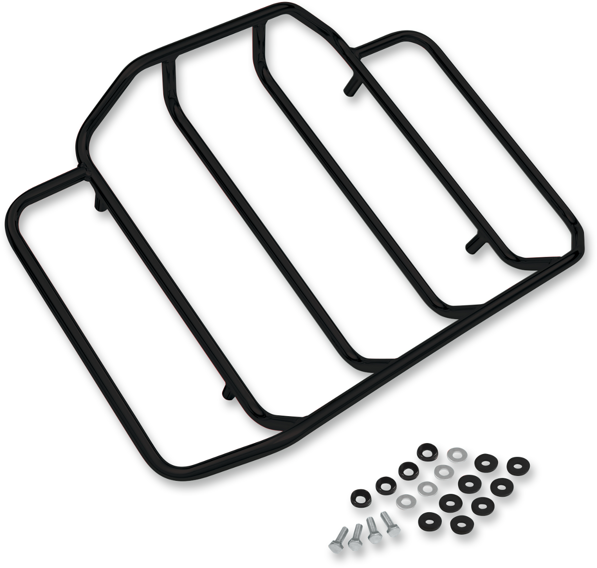 Show Chrome Black Rear Tour Pak Luggage Rack 8317 Harley Davidson