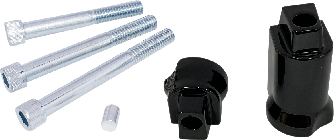 Drag specialties Passenger Floorboard Mount - Gloss Black Harley Davidson
