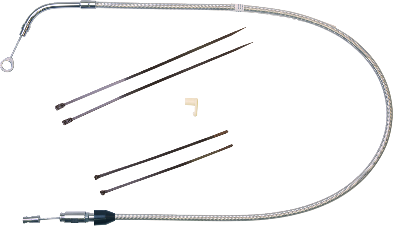 Polished Stainless Quick Connect Upper Clutch Cable