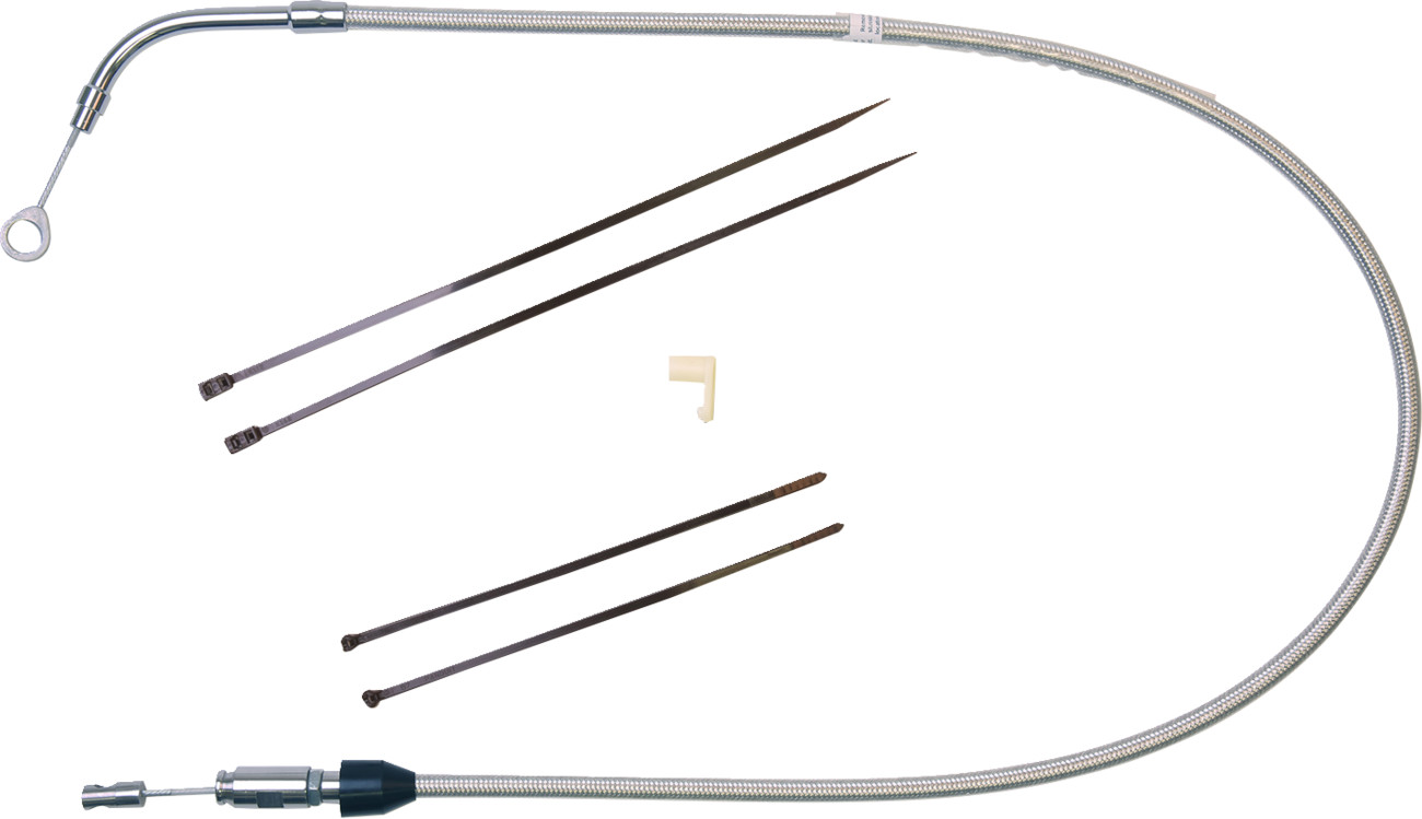 MAGNUM SHIELDING Polished Stainless Quick Connect Upper Clutch Cable