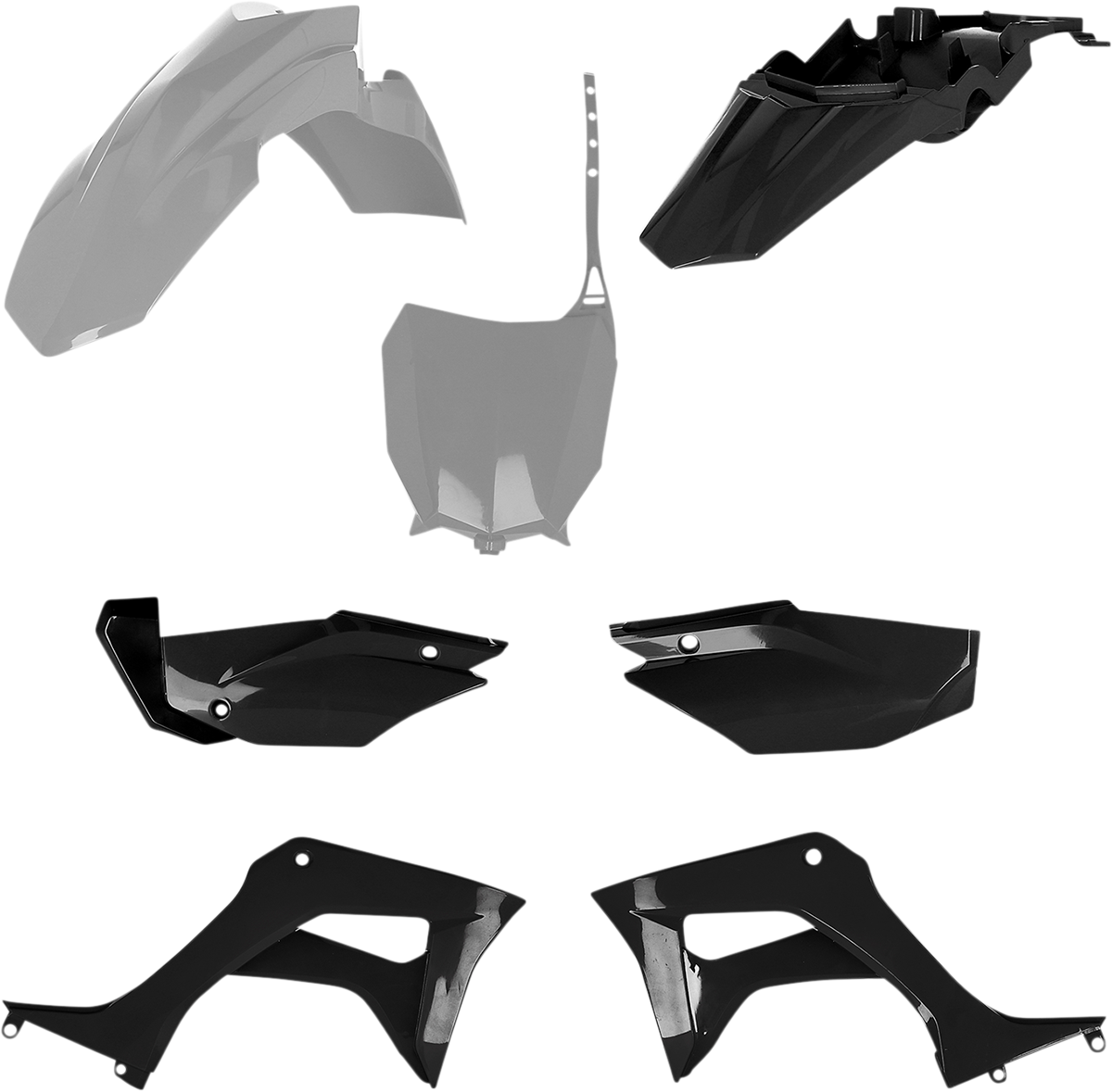 Acerbis Full Replacement Body Kit - Gray/Black 2019-2025 Honda CRF110F