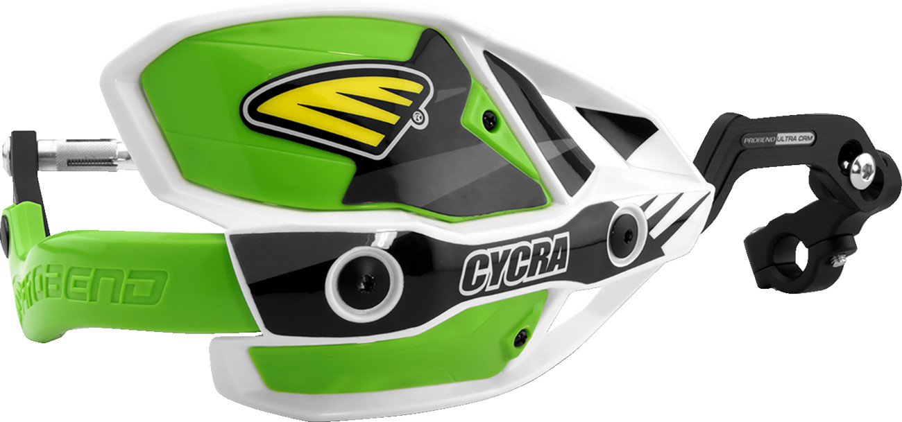 Cycra Ultra Probend CRM Wrap Around Handguards for 1-1/8" Handlebars - White/Green