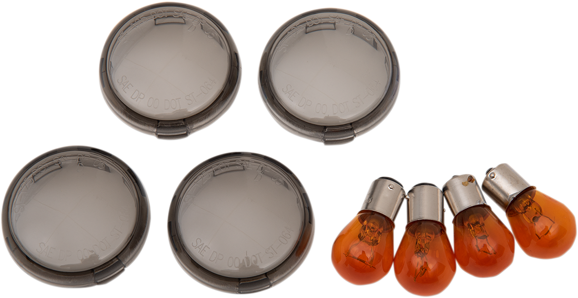 Drag specialties Smoked Bullet Lens Kit - '00-'23 Harley Davidson