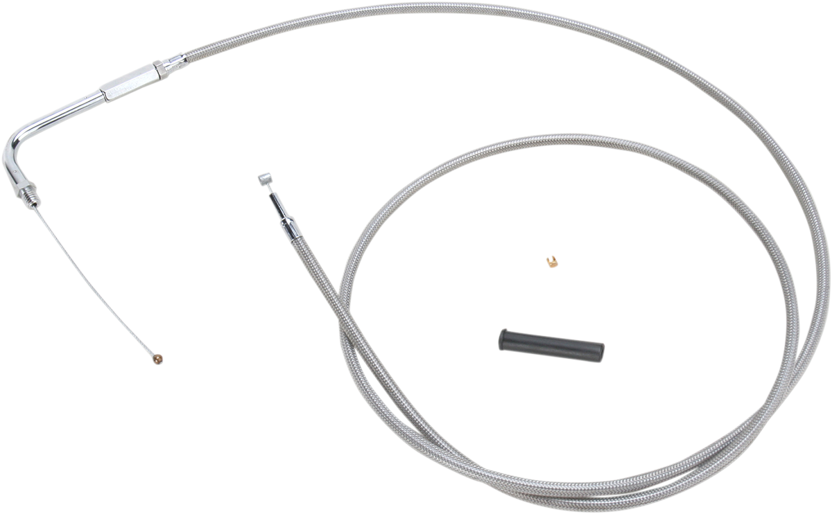 Drag Specialties Stainless Braided Throttle Cable
