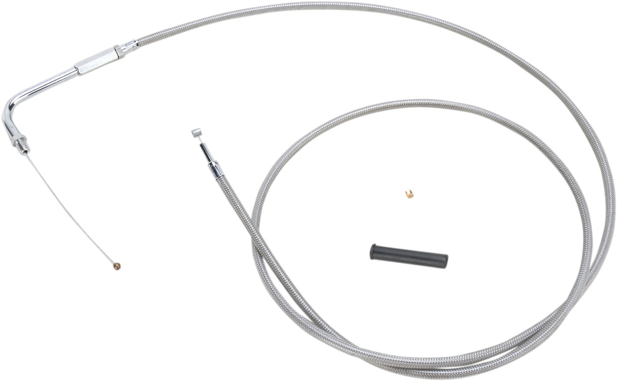 Drag Specialties Stainless Braided Throttle Cable