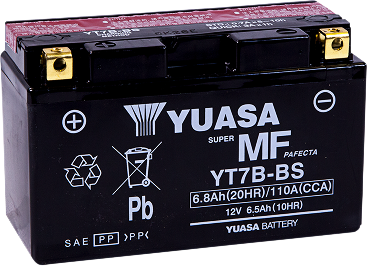 Yuasa AGM Battery - YT7B-BS - .30 L Ducati/Suzuki/Yamaha/Can-Am/Triumph/Kymco/Kawasaki