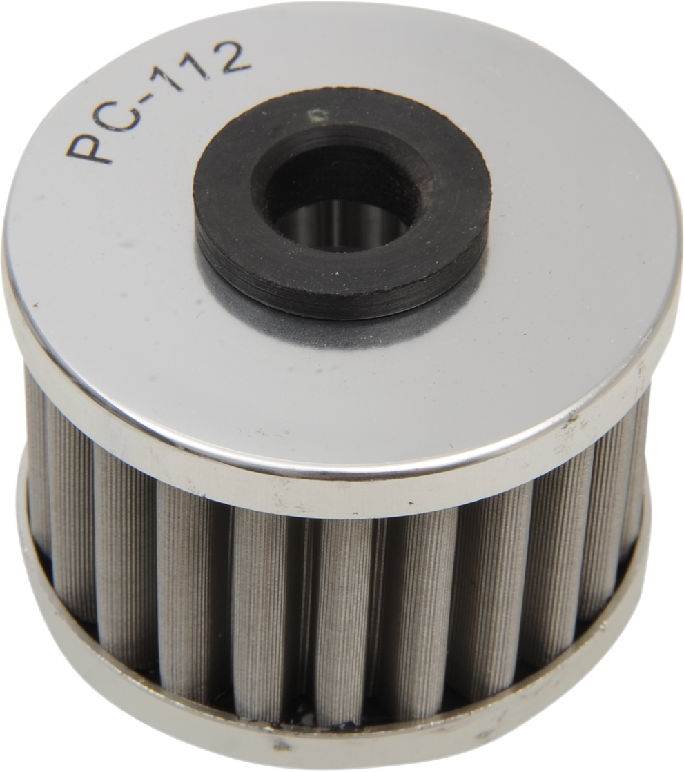 PC Racing FLO Stainless Steel Reusable Oil Filter Kawasaki / Suzuki / Honda / Gas Gas 1981-2025