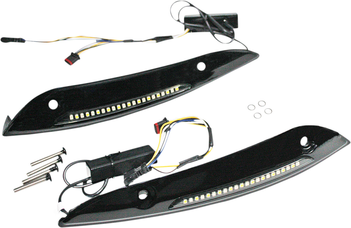 Custom Dynamics Dual Function LED Windshield Trim For Harley Road Glide 2015-2025