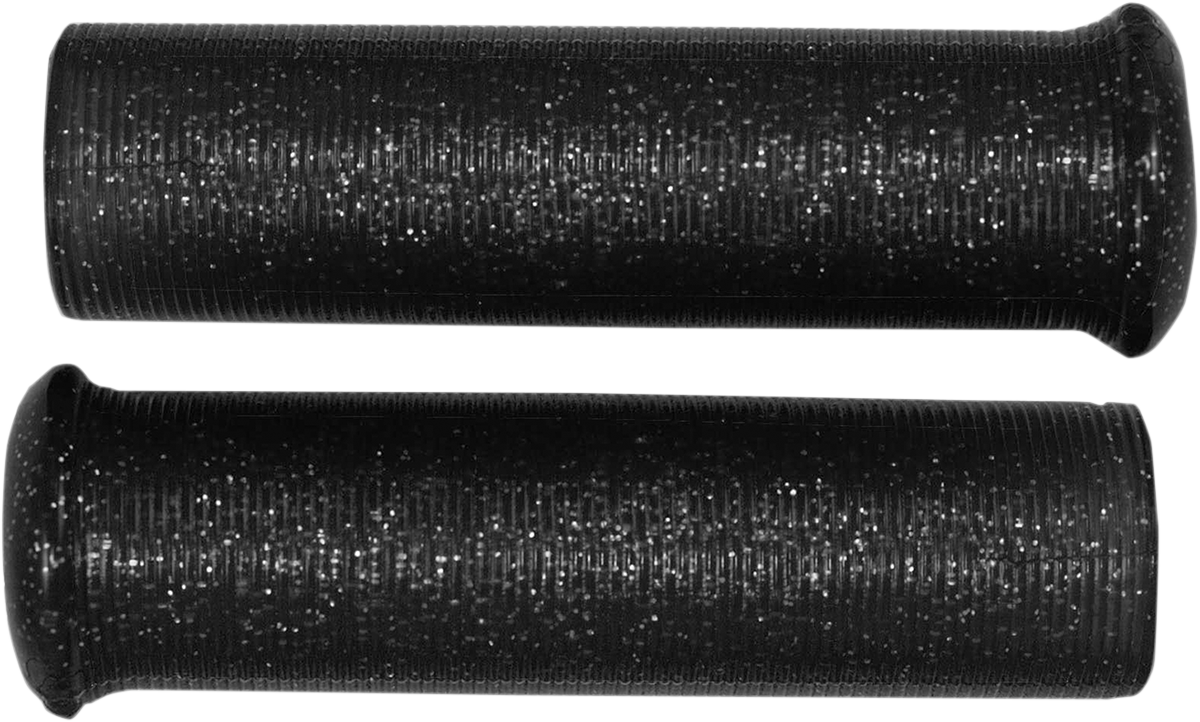 Emgo Star Fire Flake Grips - Retro - Metal - 1" - Black