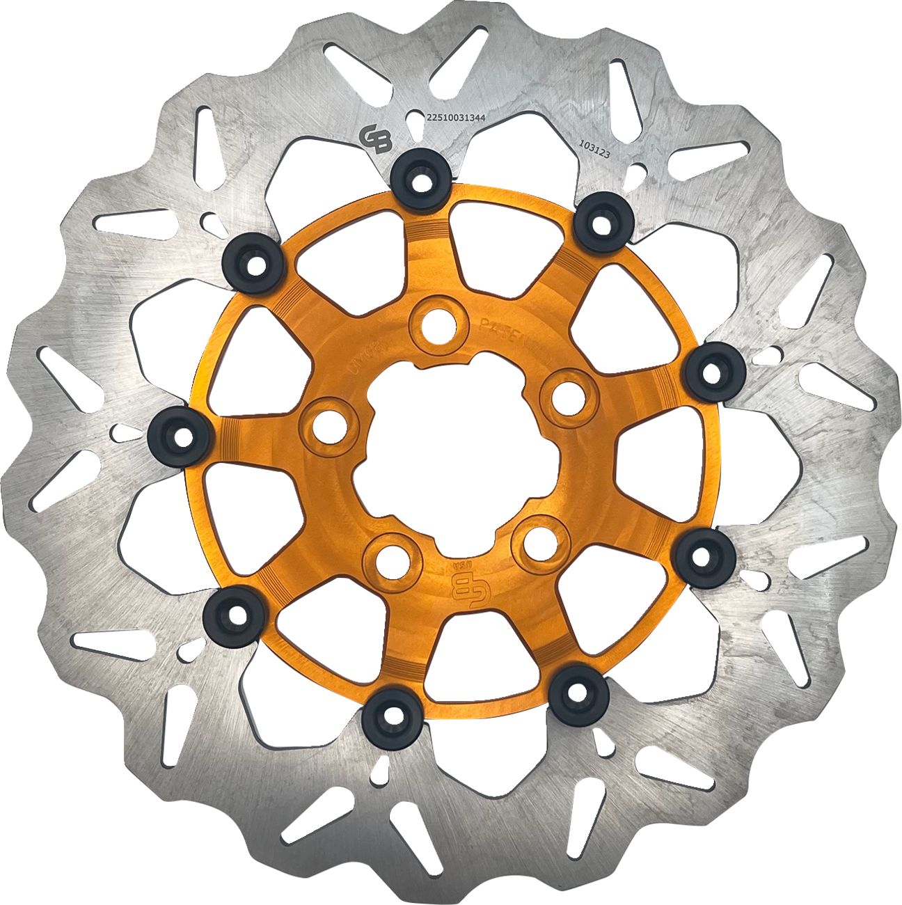 Gbrakes Brake Rotor - Rear - Orange Harley Davidson