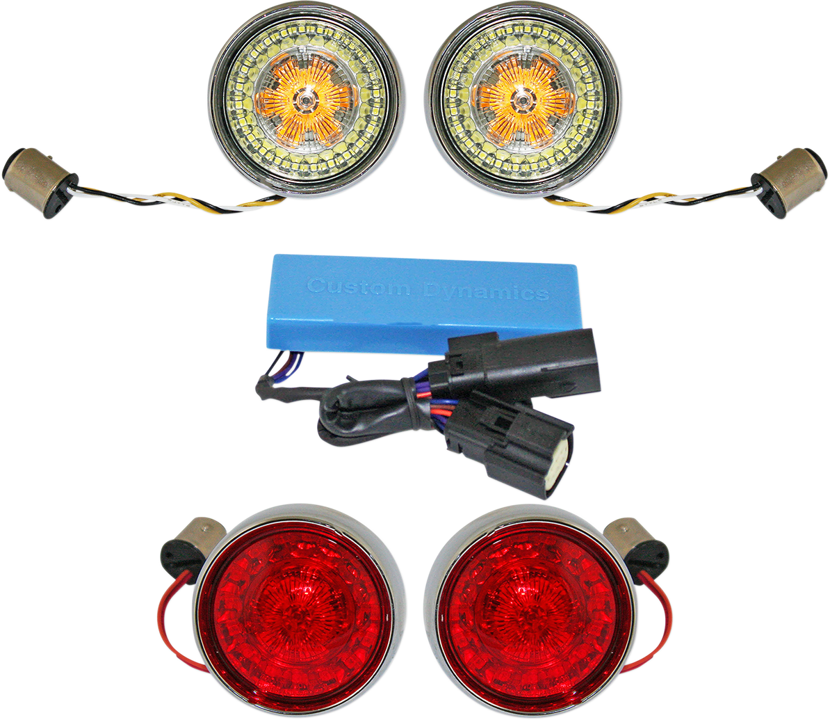 Custom Dynamics Probeam LED Red Turn Signal Insert Kit PB-R-1156-T
