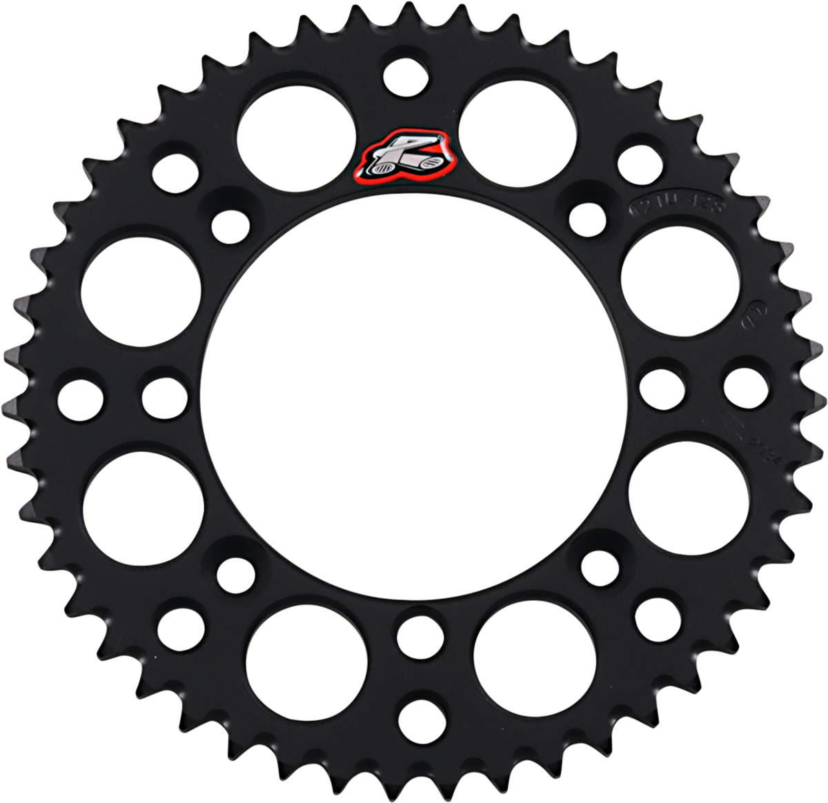 Renthal Rear Sprocket - Aluminum - 47 Tooth - Black - Suzuki/Yamaha 47T