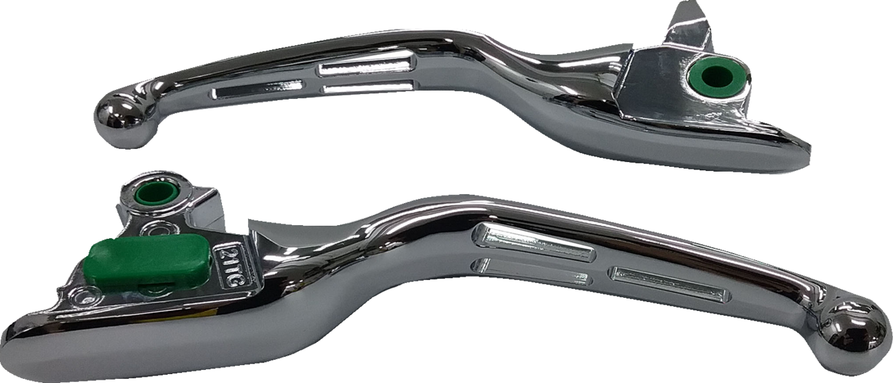Drag specialties Slotted Wide Blade Lever Set - Chrome Harley Davidson