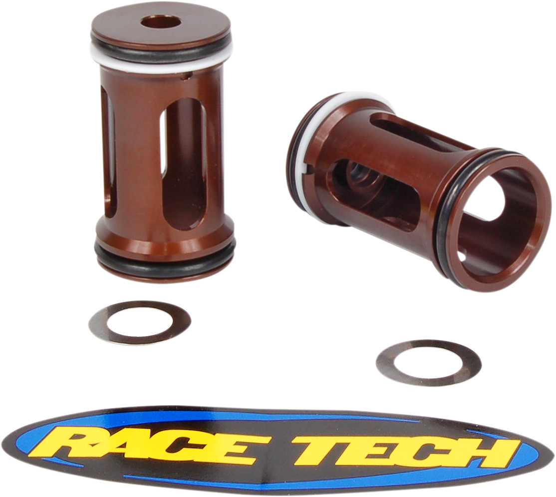 Race Tech Billet Dual-Chamber Fork Reservoir Piston 36mm - Red Anodized FKTC RP3601P