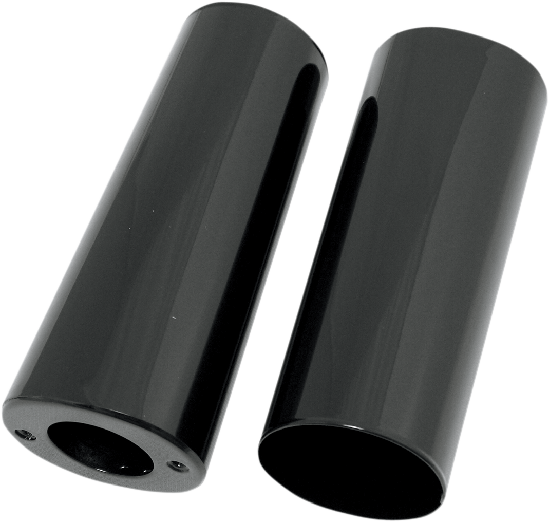 Drag specialties Fork Slider Covers - Extended +2" (8.5") - Gloss Black - Smooth Harley Davidson
