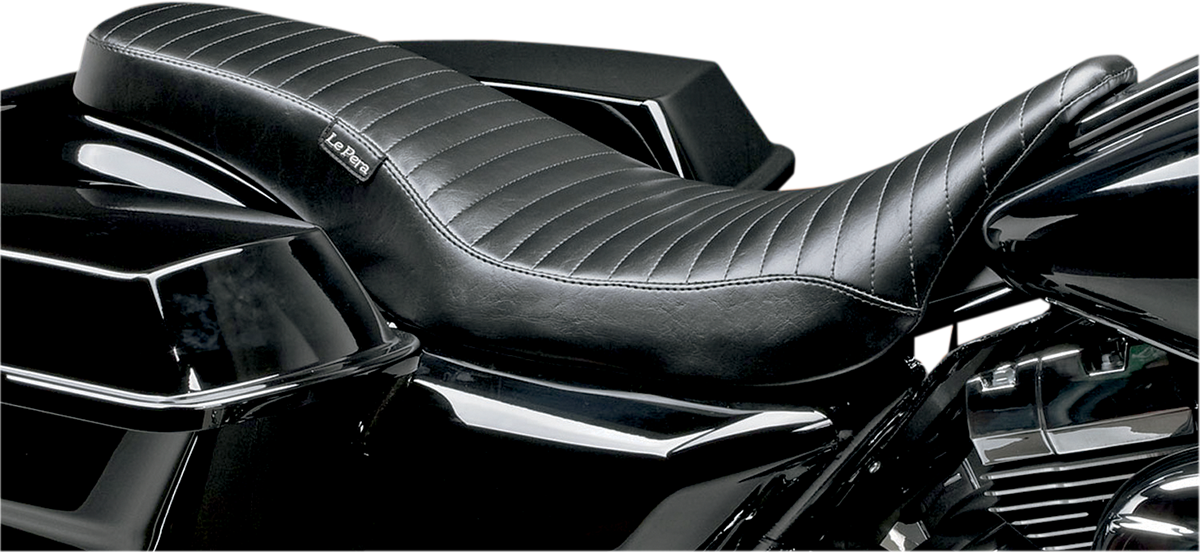 Le pera Cobra Full-Length Seat - Pleated - Black - FL '08-'24 Harley Davidson