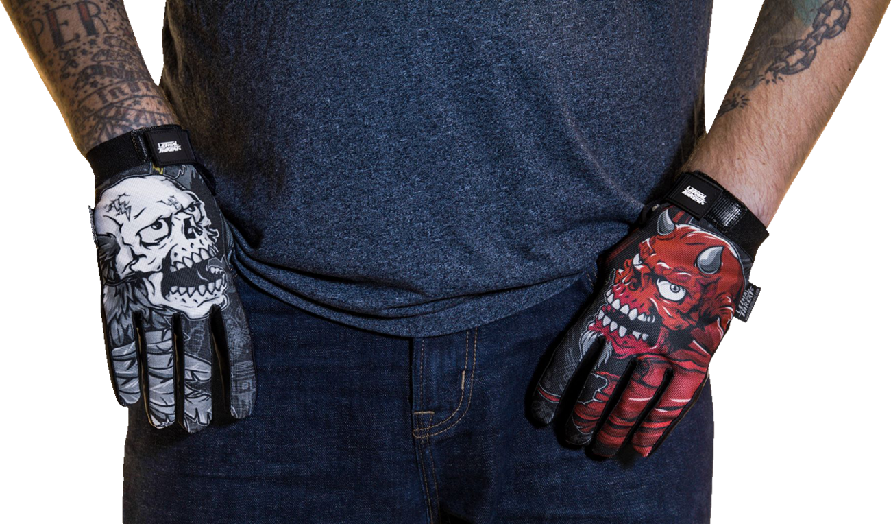 Good N Evil Skulls Gloves
