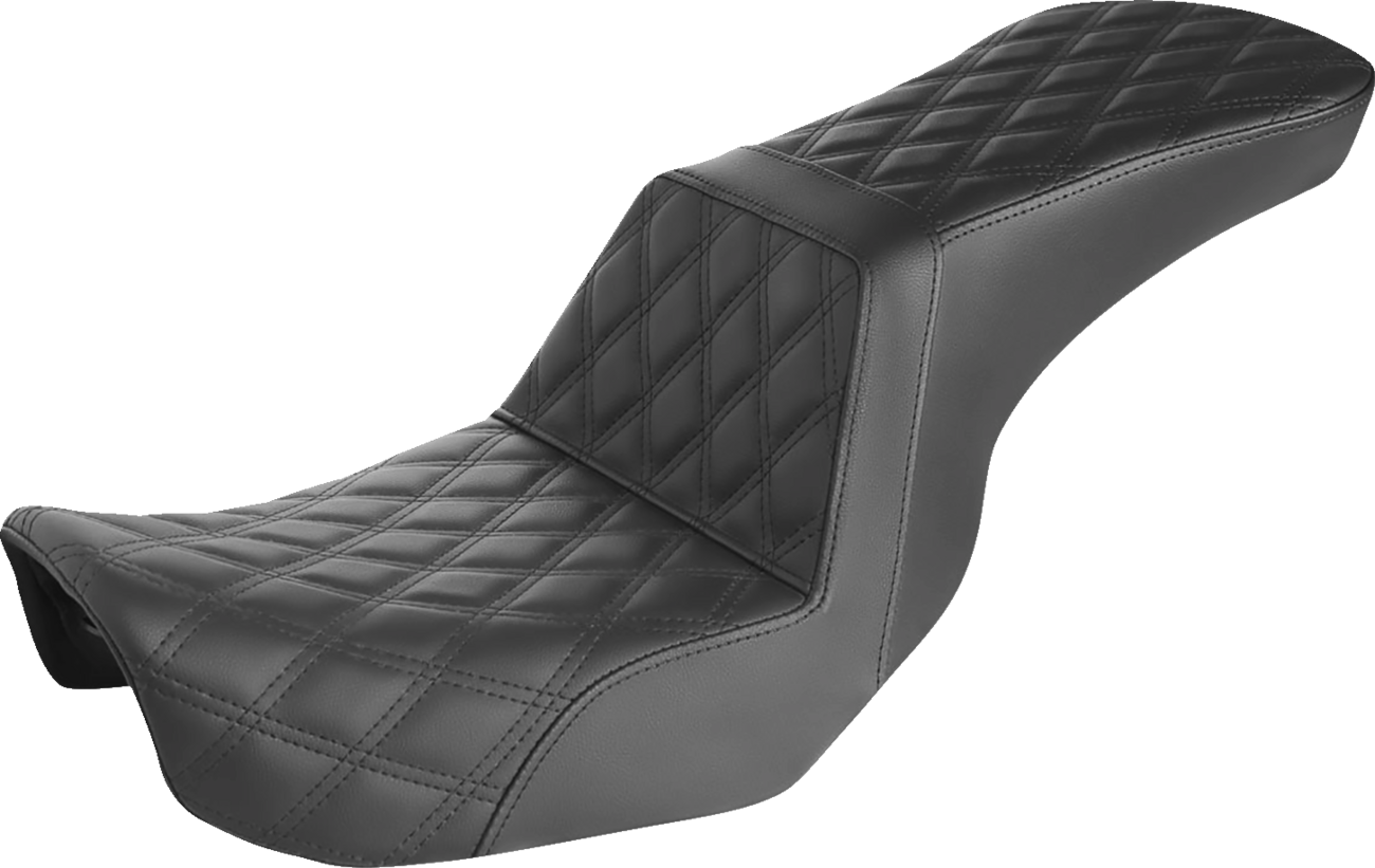 Saddlemen Tour Step-Up LS Lattice Stitch Seat For Harley Dyna 2006-2017