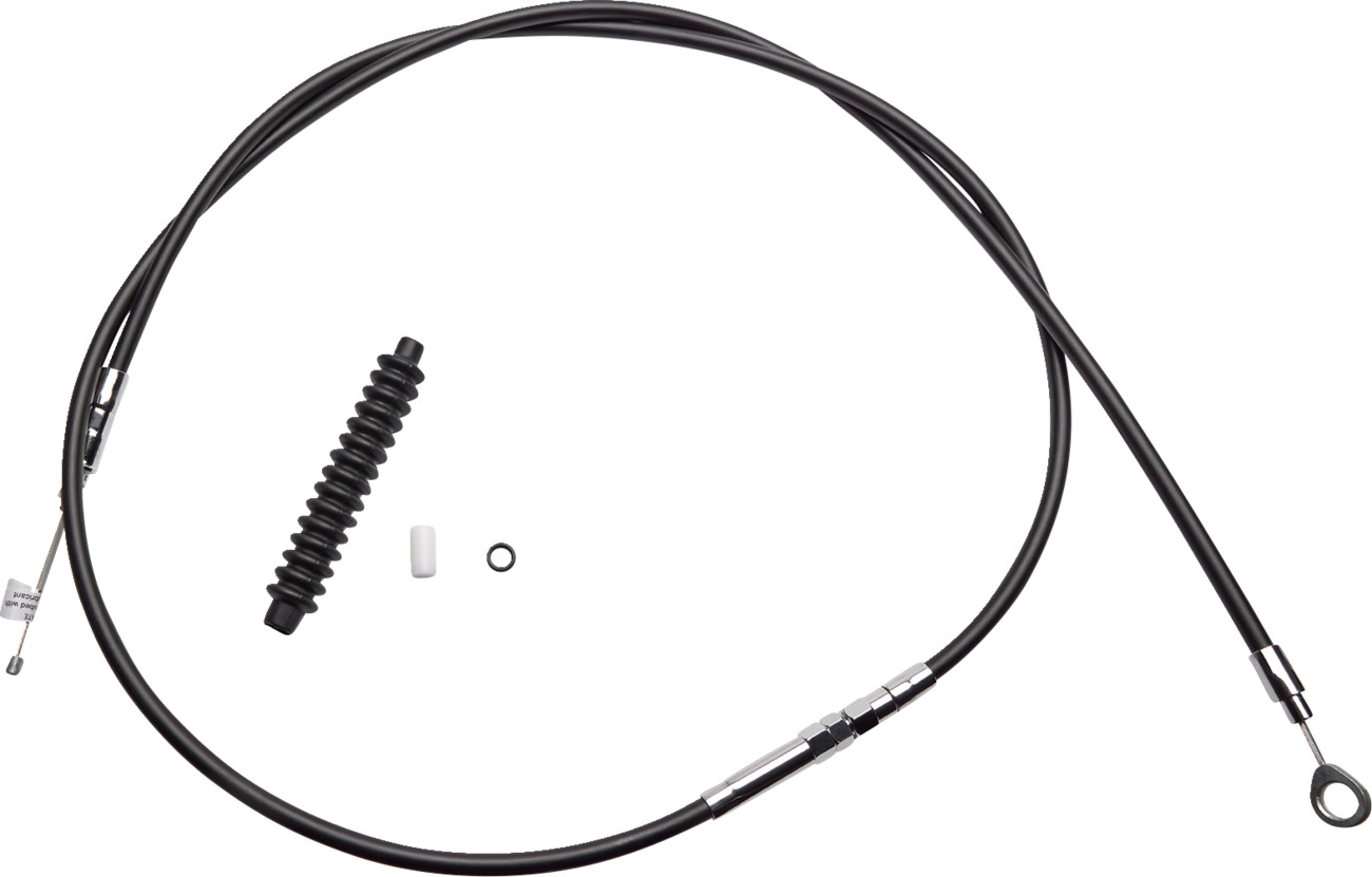 Drag specialties High-Efficiency Black Vinyl Clutch Cable - 80" Harley Davidson