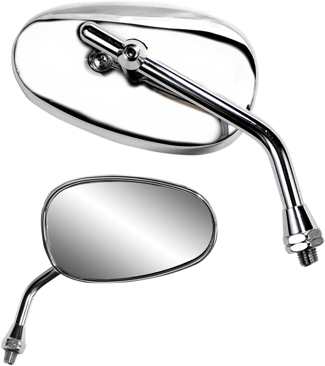 Parts unlimited Mirror - Classic/Mini - Side View - Oval - Chrome - Each