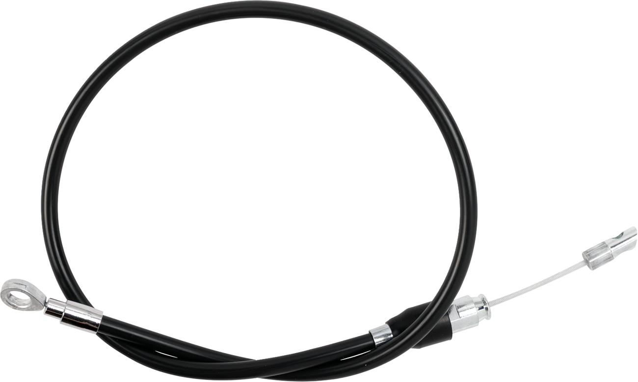 Drag specialties Quick Connect Clutch Cable - Upper - 32" - Black/Chrome Harley Davidson