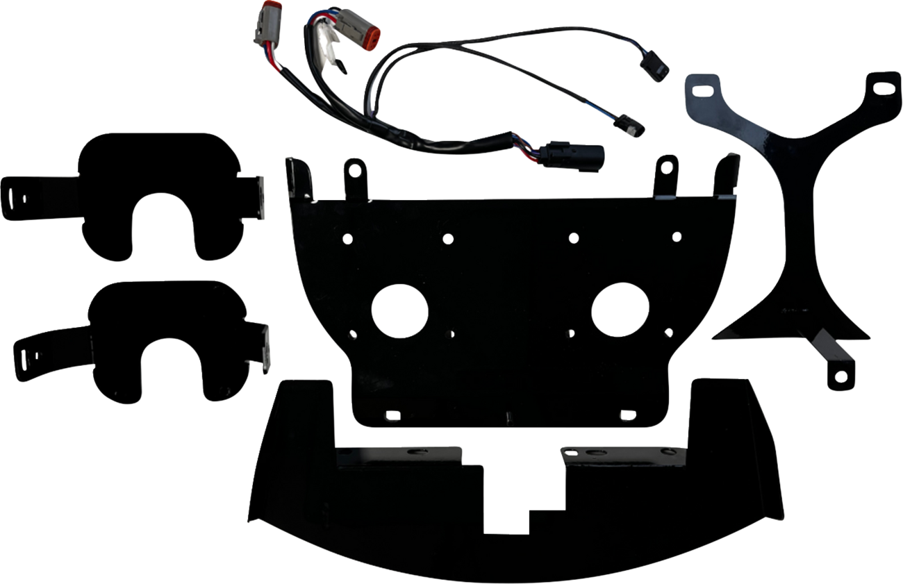 Custom dynamics Shark Demon® 2 Headlight/Fog Light - w/ Speed Plates Harley Davidson