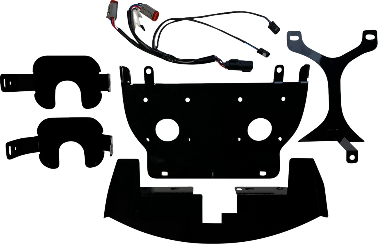 Custom dynamics Shark Demon® 2 Headlight/Fog Light - w/ Speed Plates Harley Davidson