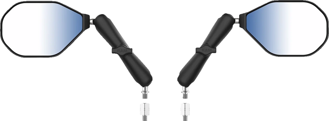 Tough-Mirror™ Kit with M10-1.25 Bases/M10-1.5 Adapters - Long Arm