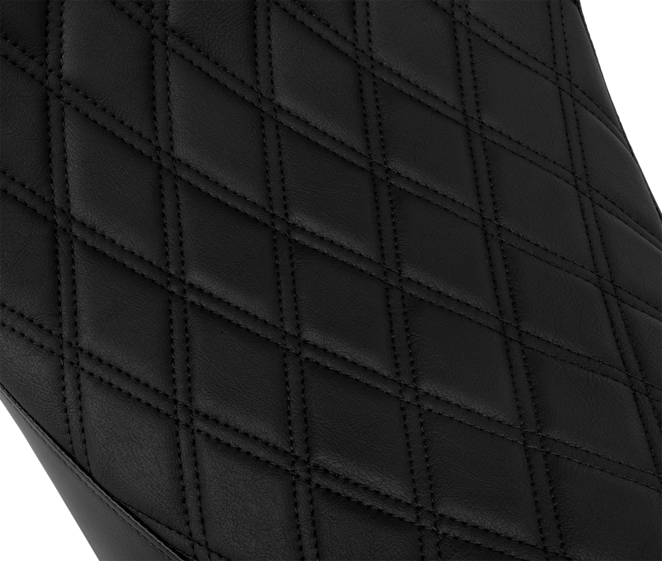 Drag specialties seats Solo Front Seat - Double Diamond - Black Stitch - w/ Backrest Option - FL '08-'23 Harley Davidson