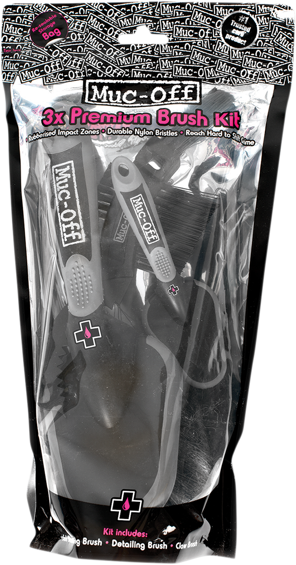 MUC-OFF USA Premium 3-Piece Brush Kit
