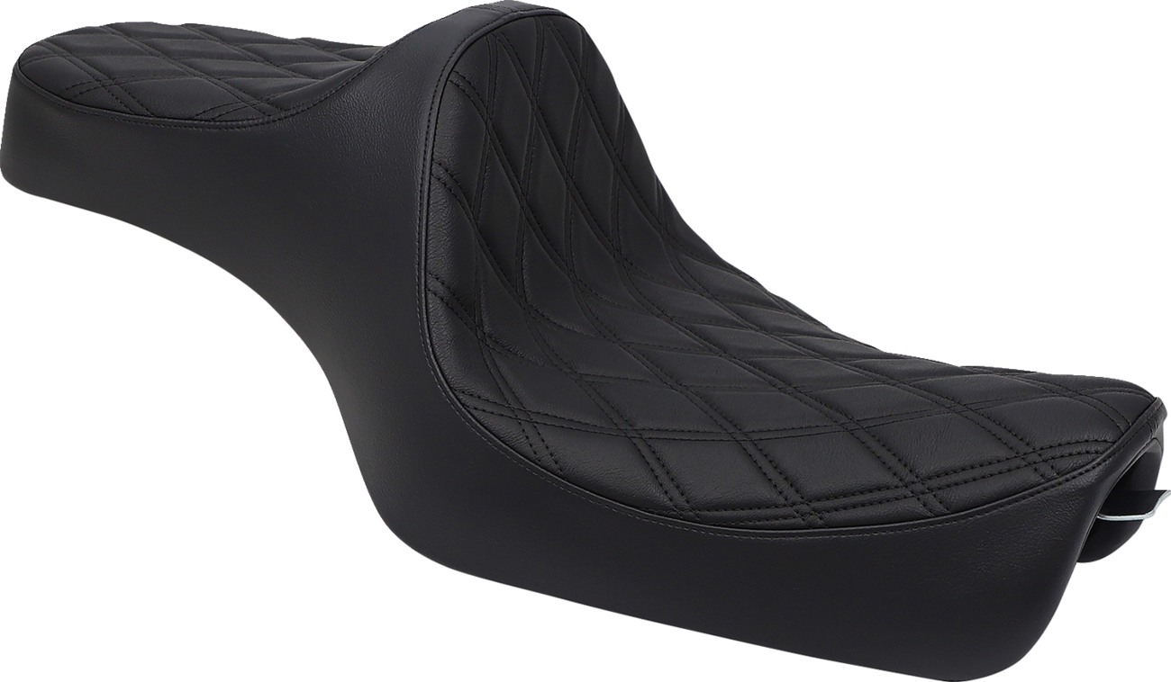 Drag specialties seats Predator III Seat - Double Diamond - Black Stitching - 'XL 04-'22 Harley Davidson