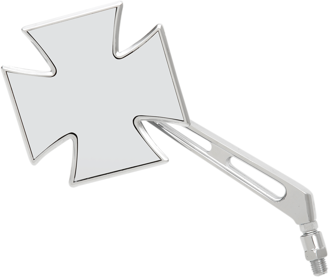Emgo Mirror - Maltese - Side View - Cross - Chrome - Left - Universal