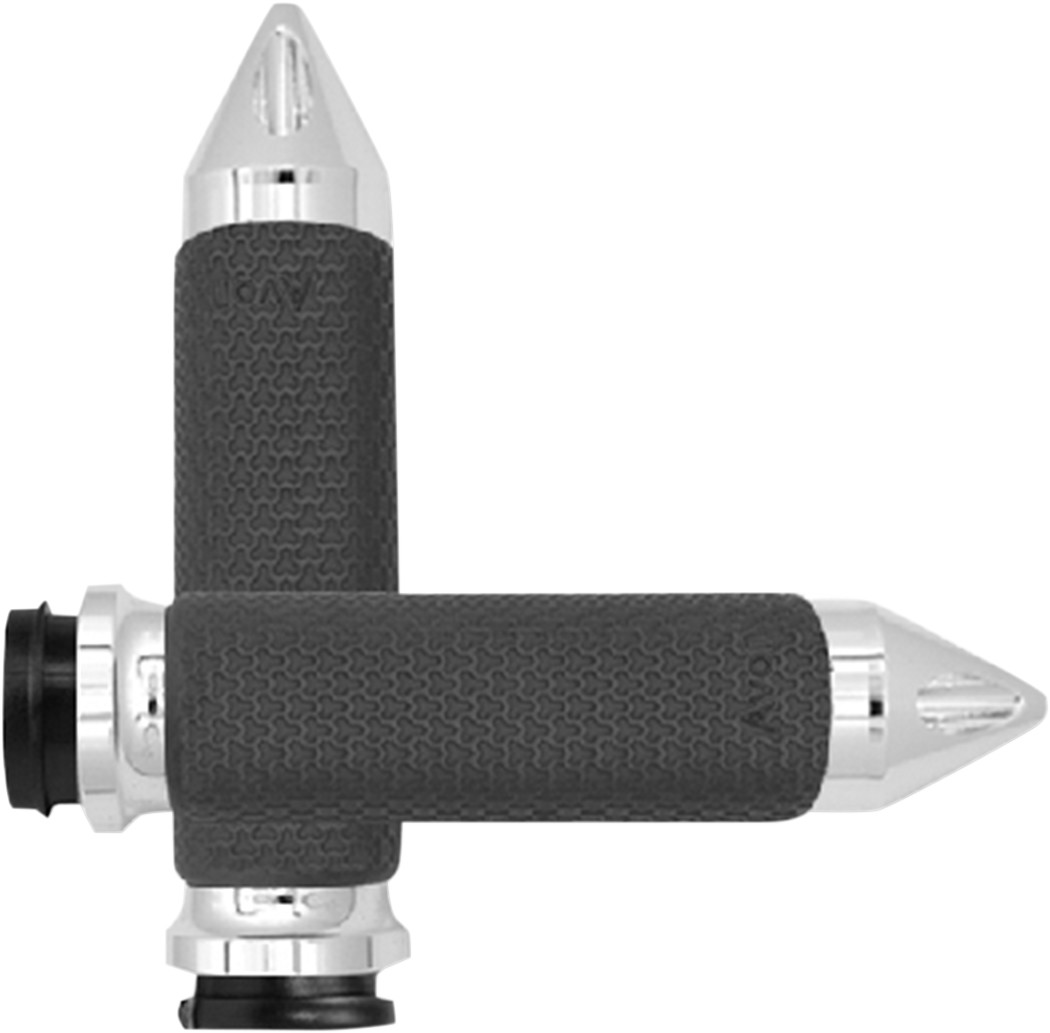 Avon grips Vibration Dampening Memory Foam Grips - Medium - Spike - TBW - Chrome Harley Davidson