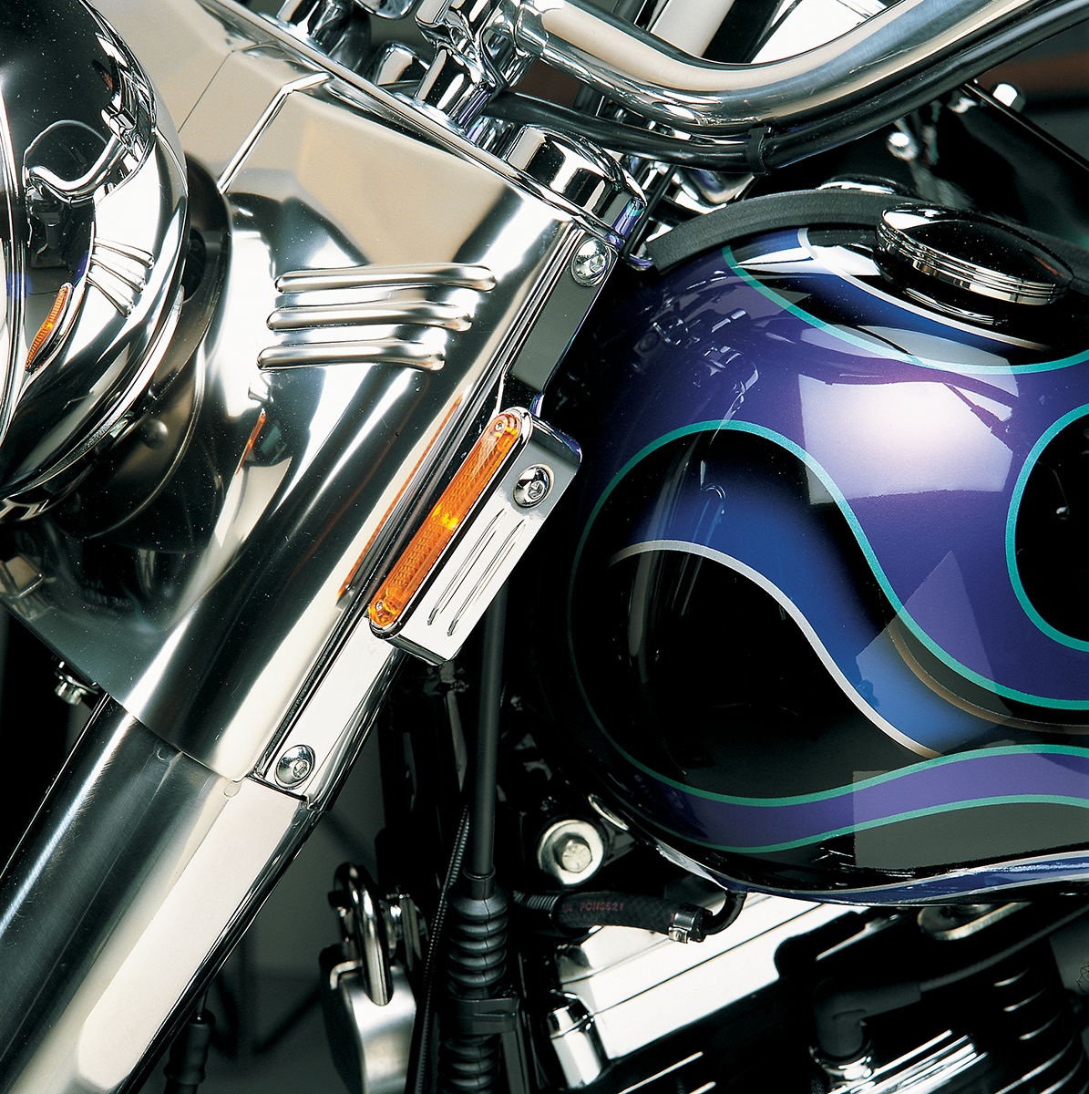 Drag specialties Turn Signal Mount For FLST - Chrome Harley Davidson