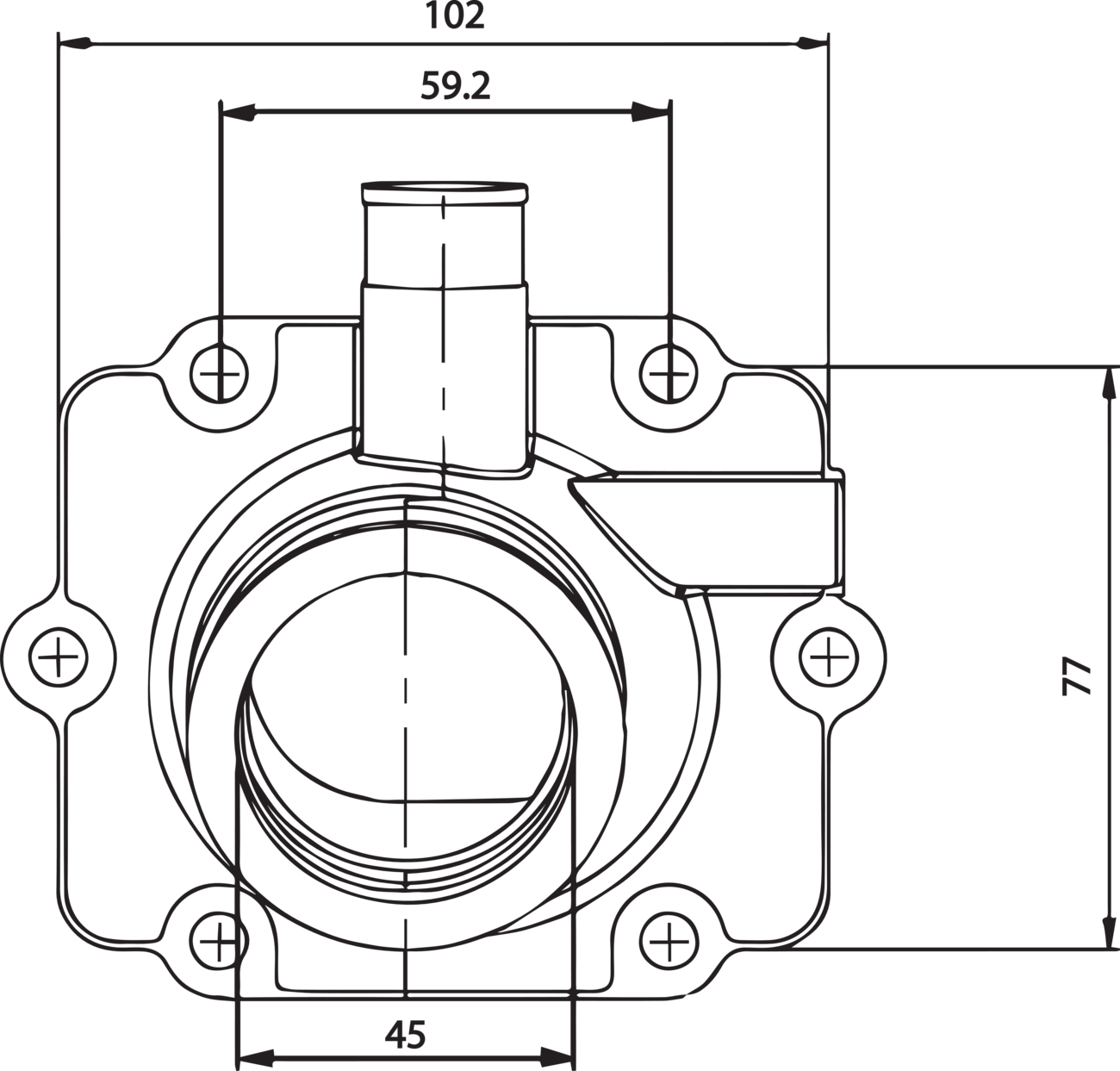 Kimpex Carburetor Mounting Flange - Polaris