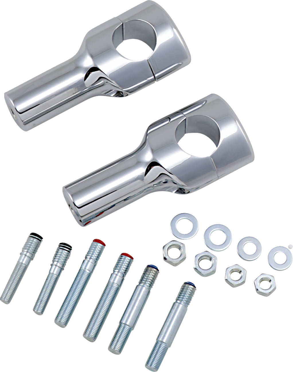 Drag specialties Big Buffalo Handlebar Risers - 4" - Chrome Kawasaki/Yamaha/Suzuki/Honda