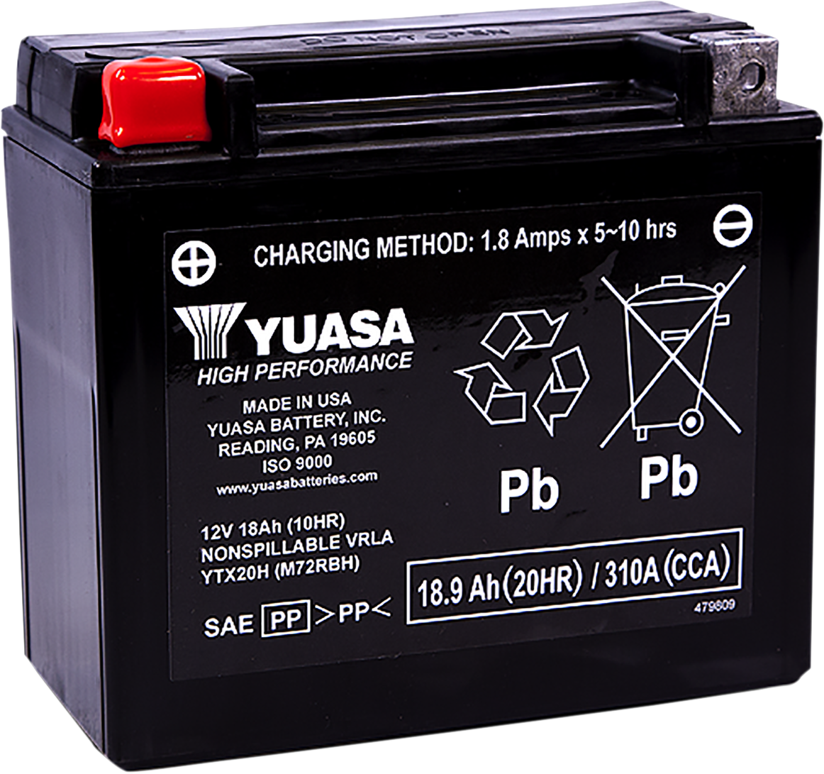 Yuasa AGM Battery - YTX20H Harley Davidson