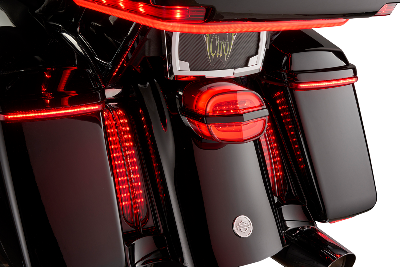 Ciro Taillight - Red Lens - without License Plate Light Harley Davidson