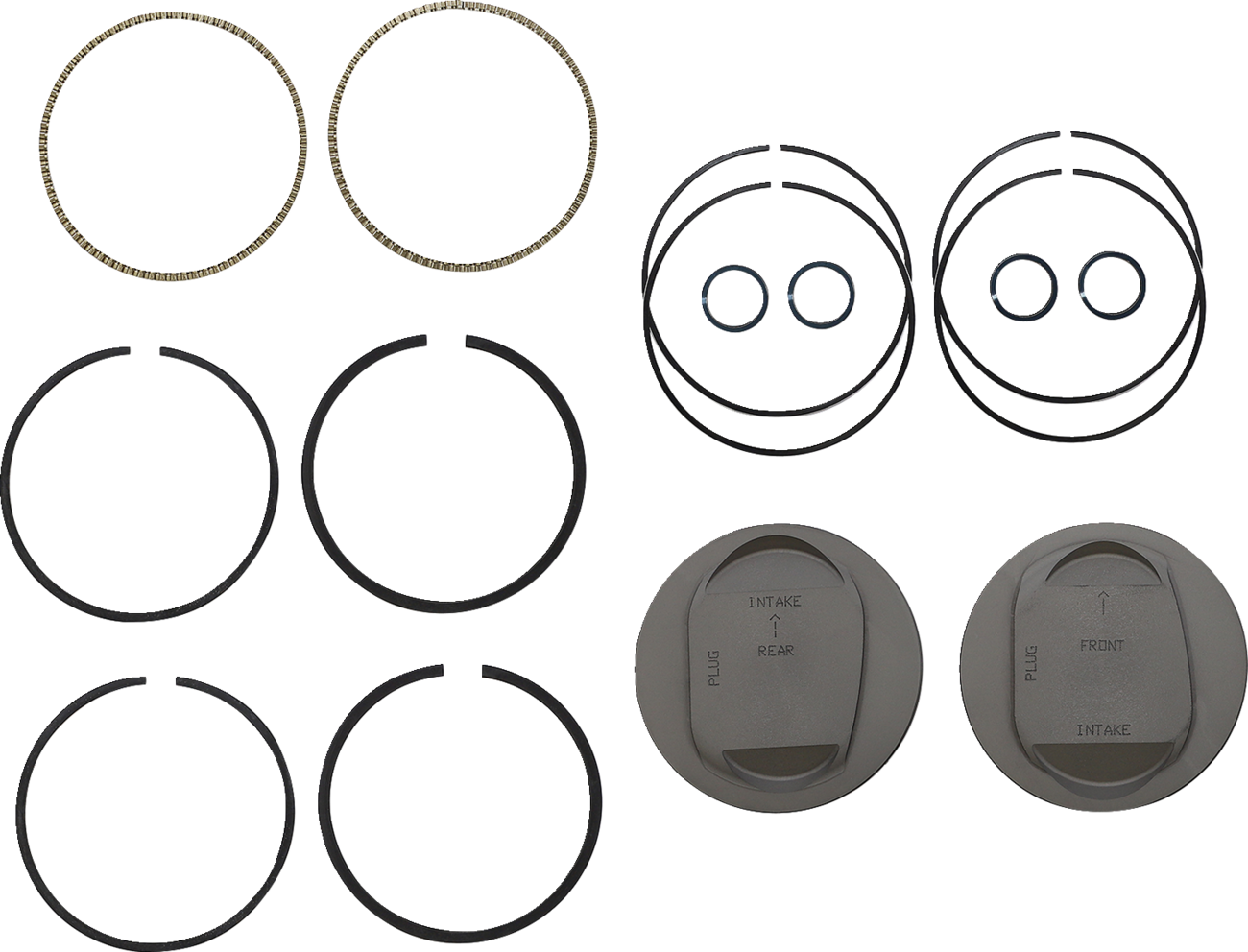 Kb performance Piston Kit - 4.00" +0.010" - 10.0:1 CR - 96"-103" Twin Cam Bored to 110 ci w/SE 95 cc Heads Harley Davidson