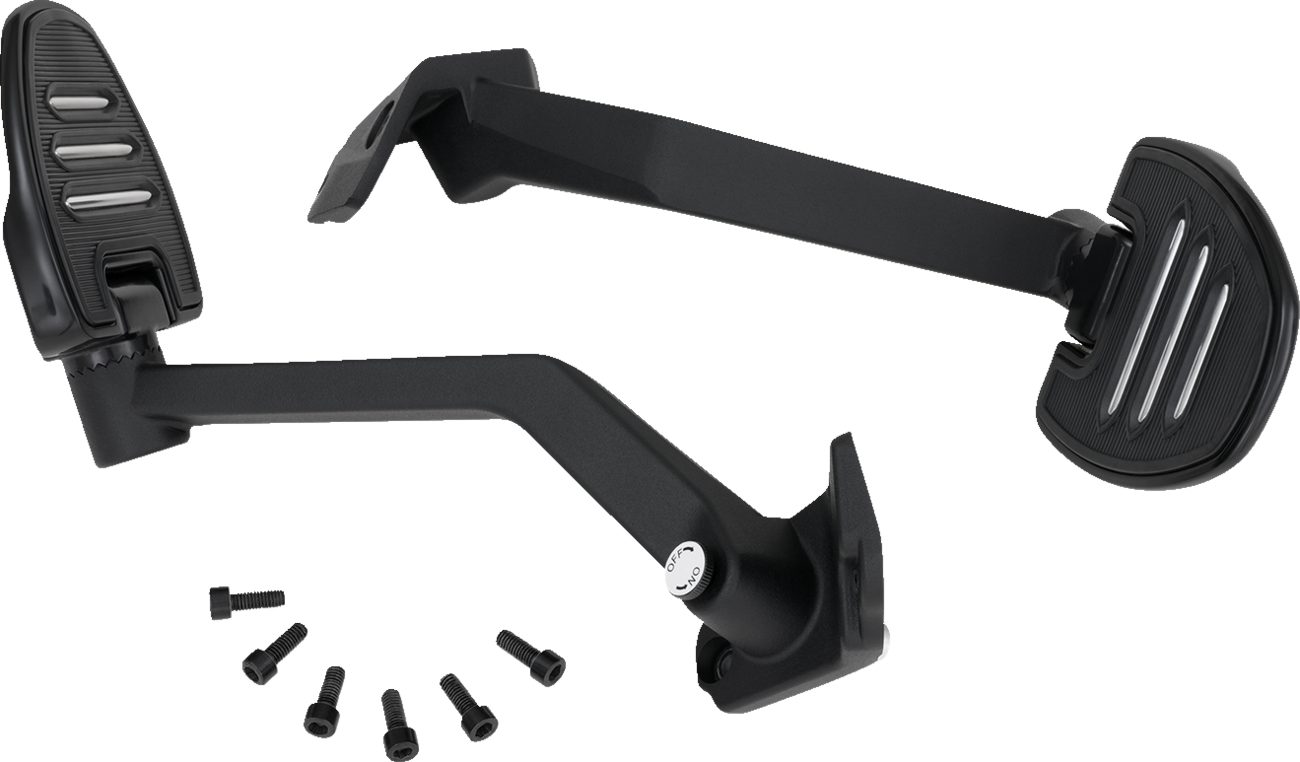 Show chrome Adjustable Passenger Boards - Black - Ryker Can-Am